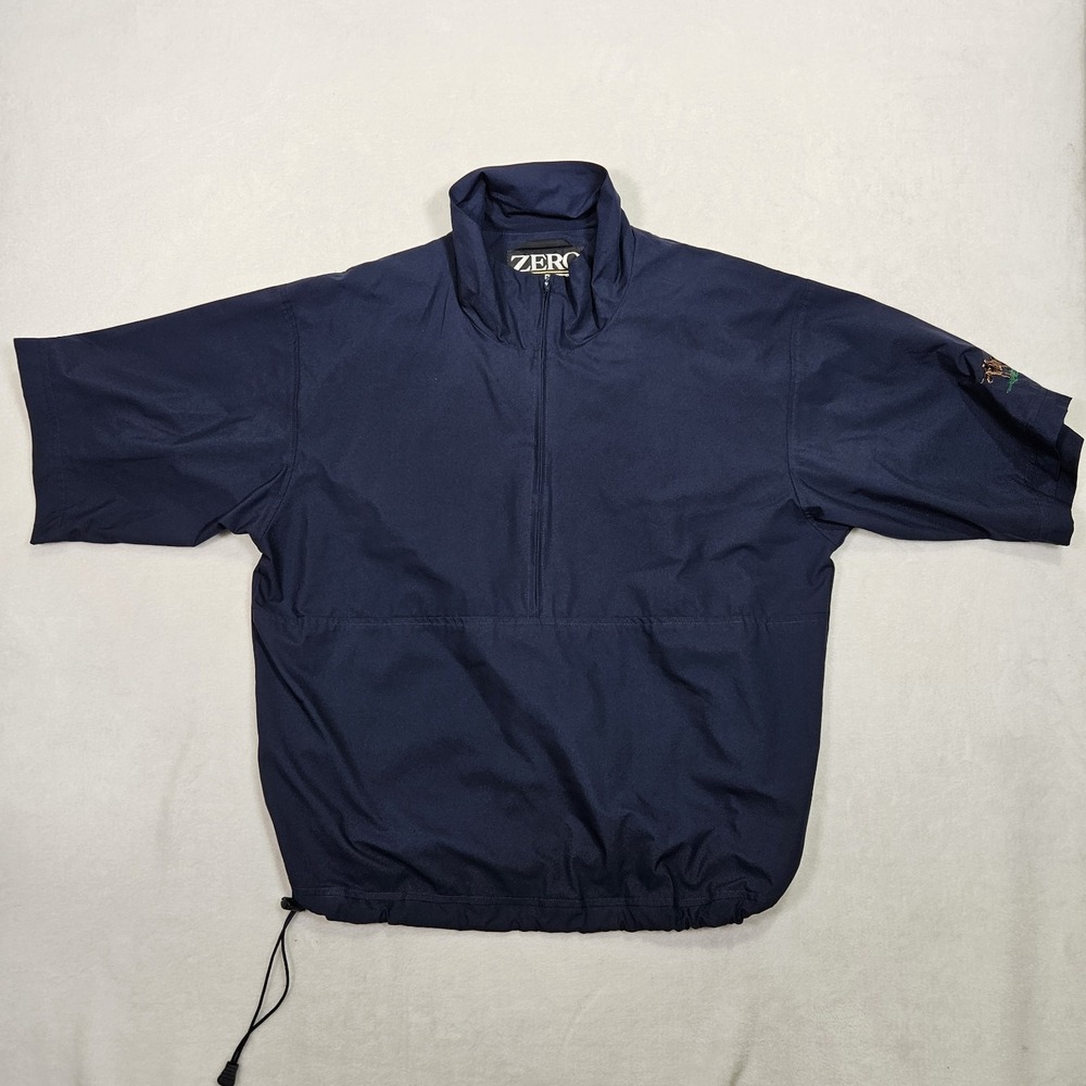 Zero Restriction Windstopper Windbreaker Blue Pullover Sz Med‎ Golf Short Sleeve